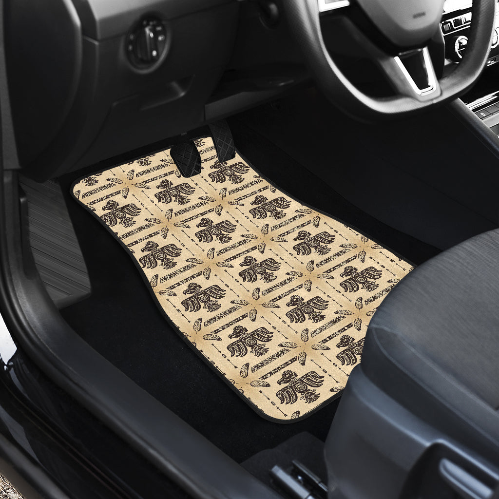 Native American Themed Design Print Car Floor Mats Front Back