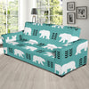 Polar Bear Pattern Print Design A05 Sofa Slipcover