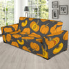 Pumpkin Pattern Print Design A03 Sofa Slipcover