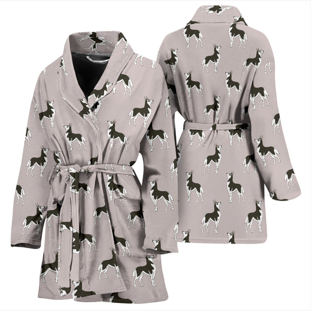 Siberian Huskies Print Design LKS301 Women Bathrobe