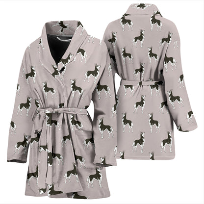 Siberian Huskies Print Design LKS301 Women Bathrobe