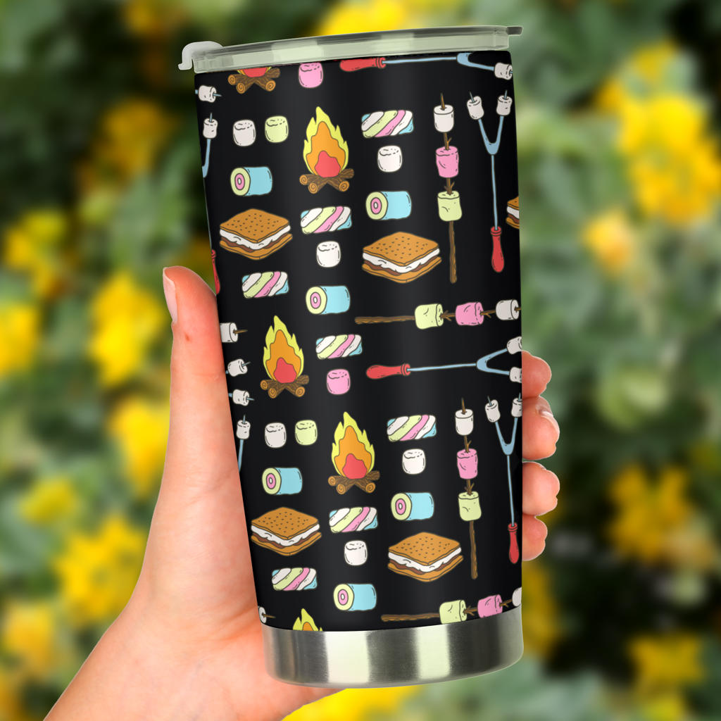 Camping Campfire Marshmallows Tumbler