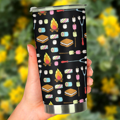 Camping Campfire Marshmallows Tumbler