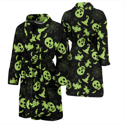 Witch Halloween Print Design LKS306 Men Bathrobe