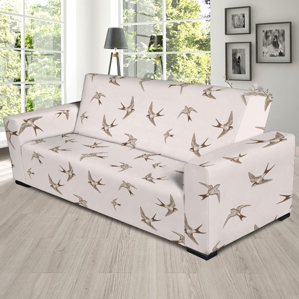 Swallow Bird Pattern Print Design 01 Sofa Slipcover