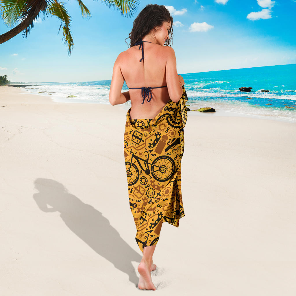 Mountain bike Pattern Print Design 03 Sarong Pareo Wrap