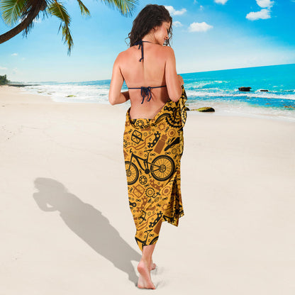 Mountain bike Pattern Print Design 03 Sarong Pareo Wrap