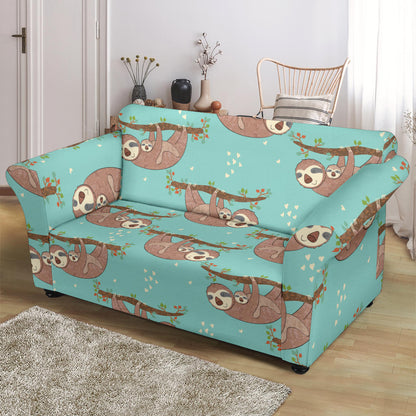 Sloth Print Design LKS302 Loveseat Couch Slipcover