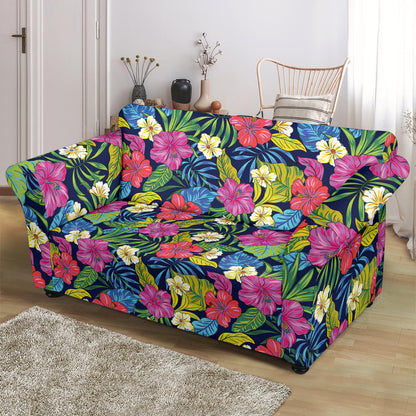 Hibiscus Print Design LKS3010 Loveseat Couch Slipcover