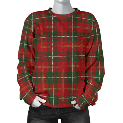 Holiday Tartan Plaid Pattern Women Long Sleeve Sweatshirt