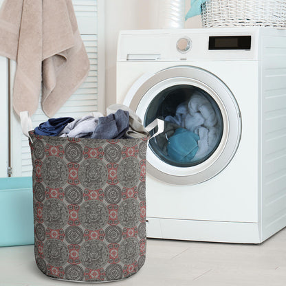 Calendar Aztec Style Print Pattern Laundry Basket