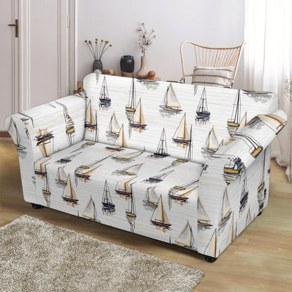 Sailboat Paint Pattern Print Design LKS307 Loveseat Couch Slipcover