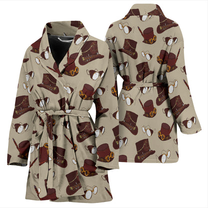 Steampunk Hat Print Design LKS301 Women Bathrobe