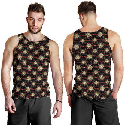Zodiac Leo Pattern Design Print Men Tank Top
