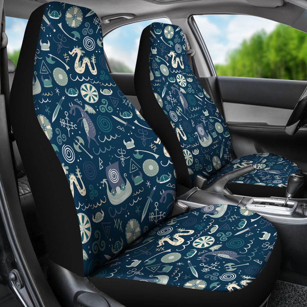 Vikings Print Design LKS305 Car Seat Covers