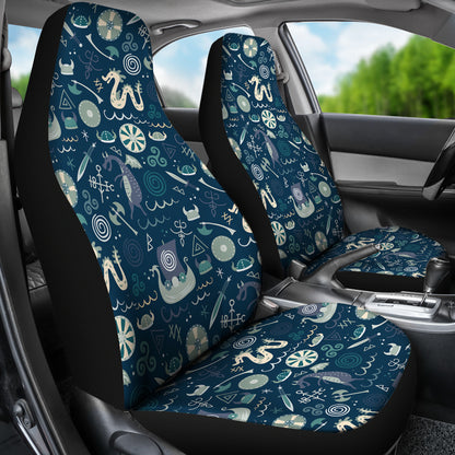 Vikings Print Design LKS305 Car Seat Covers