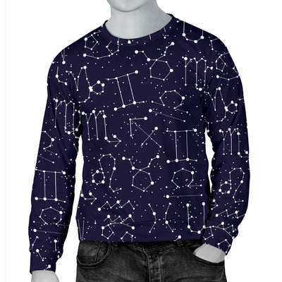 Zodiac Pattern Design Print Men Long Sleeve Sweatshirt