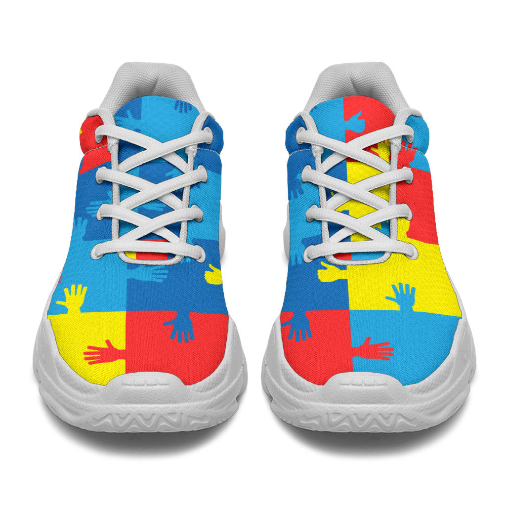 Autism Awareness Design Themed Print Chunky Sneakers