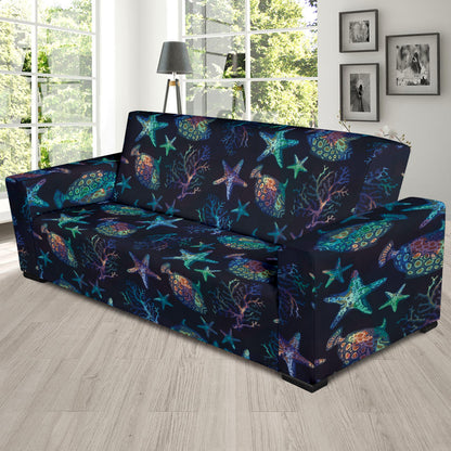 Starfish Pattern Print Design 01 Sofa Slipcover