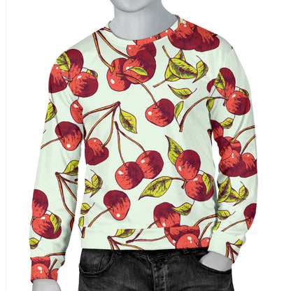 Cherry Hand Draw Men Long Sleeve Sweatshirt