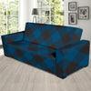 Plaid Blue Pattern Print Design A04 Sofa Slipcover