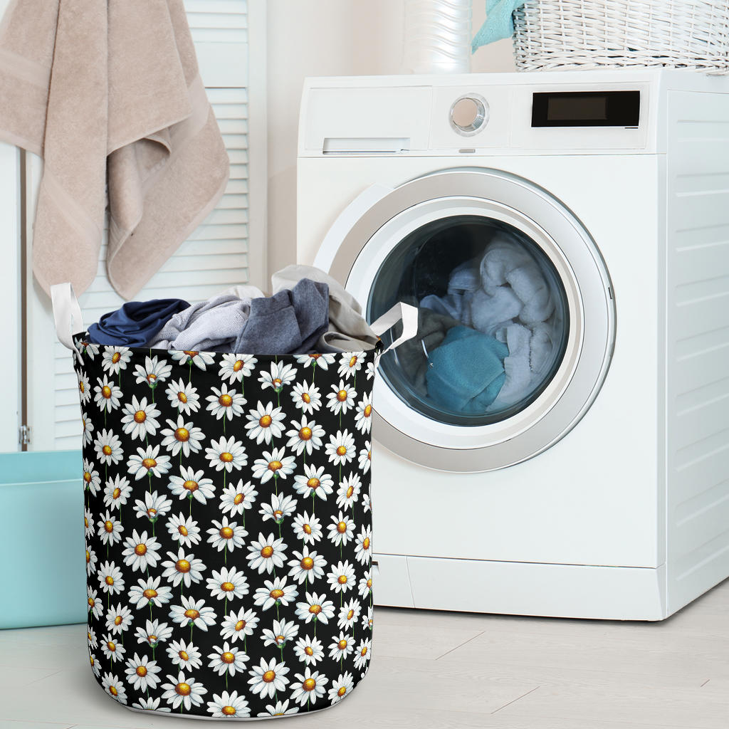 Daisy Print Pattern Laundry Basket