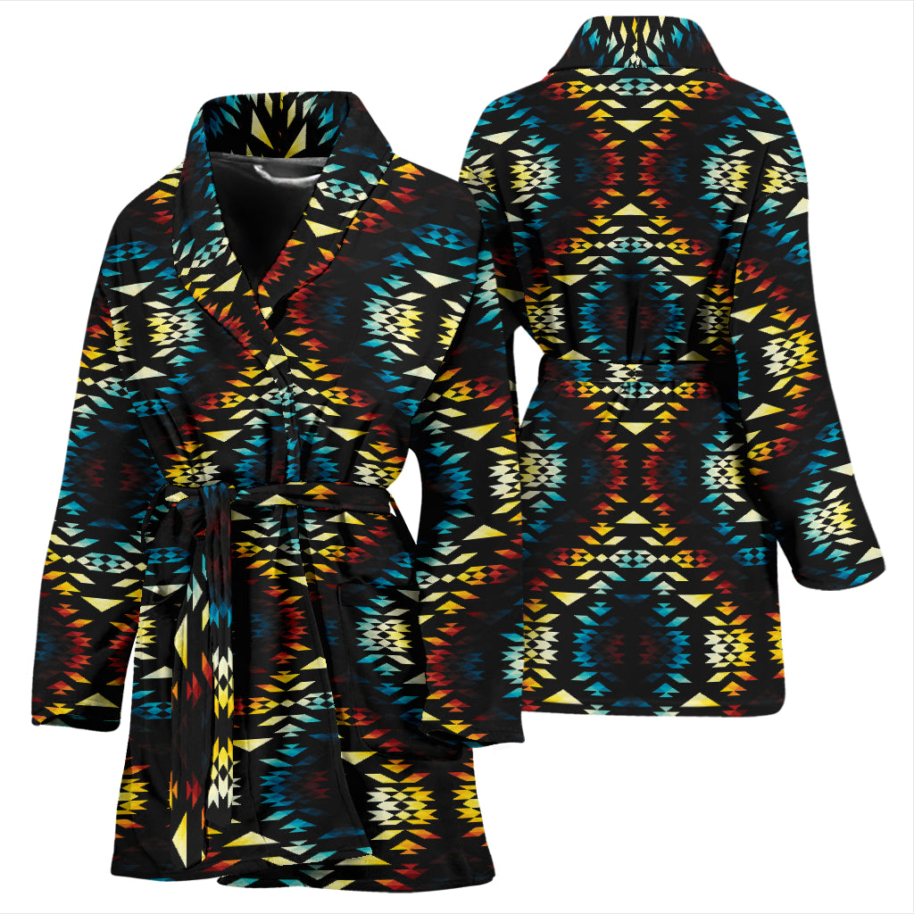 Tribal Pattern Print Design LKS309 Women Bathrobe