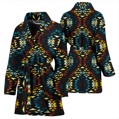 Tribal Pattern Print Design LKS309 Women Bathrobe