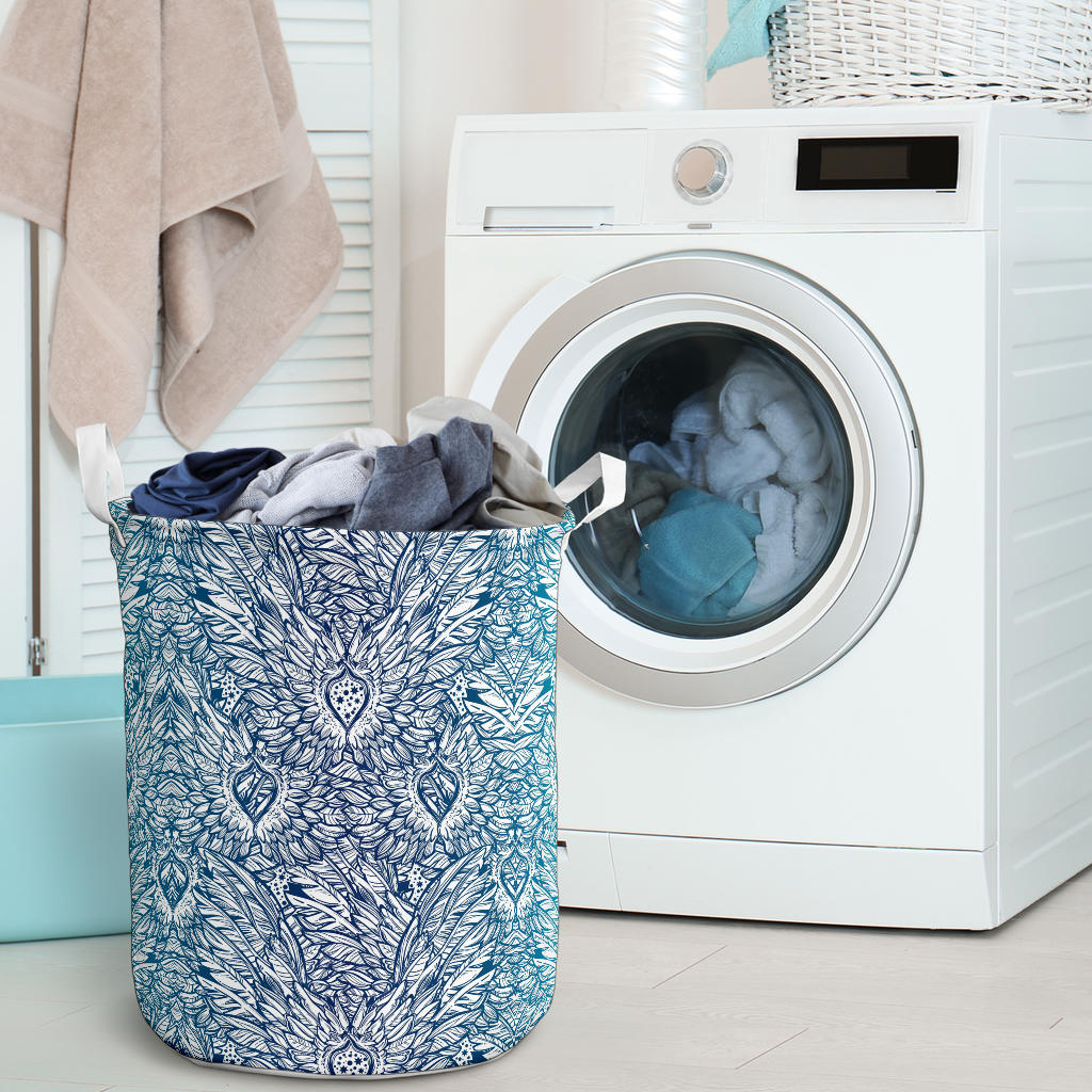 Angel Wings Boho Design Themed Print Laundry Basket