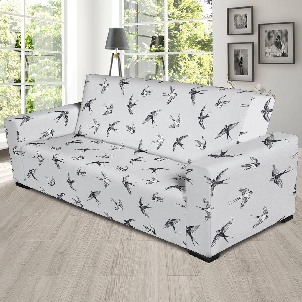 Swallow Bird Pattern Print Design 04 Sofa Slipcover