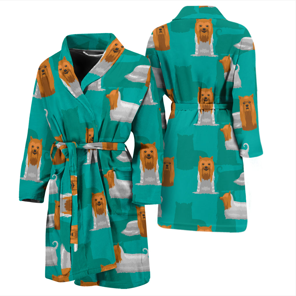 Silky Terriers Print Design LKS301 Men Bathrobe