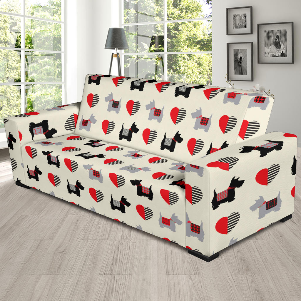 Scottish Terriers Print Design LKS3010 Sofa Slipcover