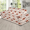 Bulldogs Pattern Print Design 04 Sofa Slipcover