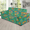 Camping Camper Pattern Print Design 05 Sofa Slipcover