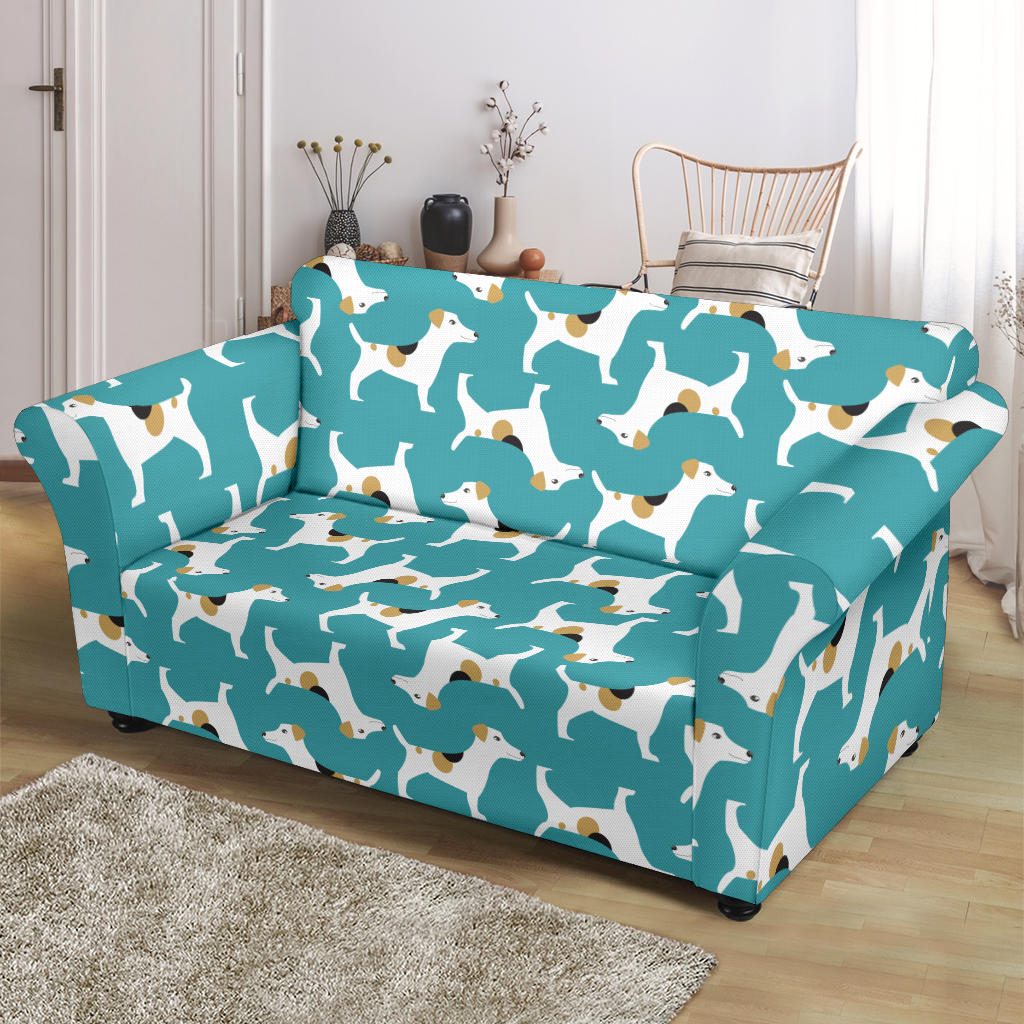 Russell Terriers Print Design LKS301 Loveseat Couch Slipcover