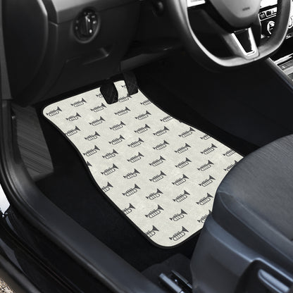 Trumpet Pattern Themed Print Car Floor Mats Front Back