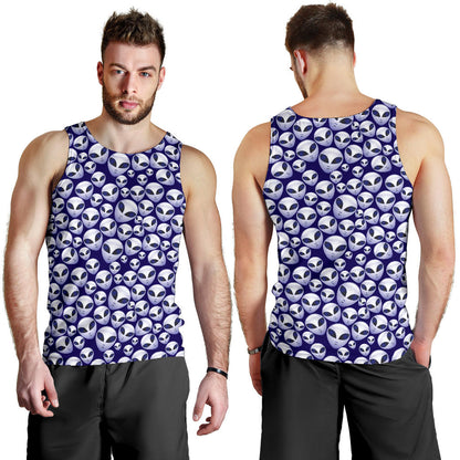 Alien Head Extraterrestrial Men Tank Top