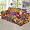 Funky Retro Pattern Print Design A04 Sofa Slipcover