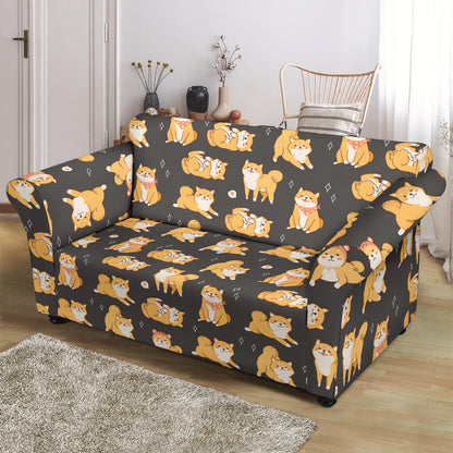 Shiba Inu Print Design LKS309 Loveseat Couch Slipcover