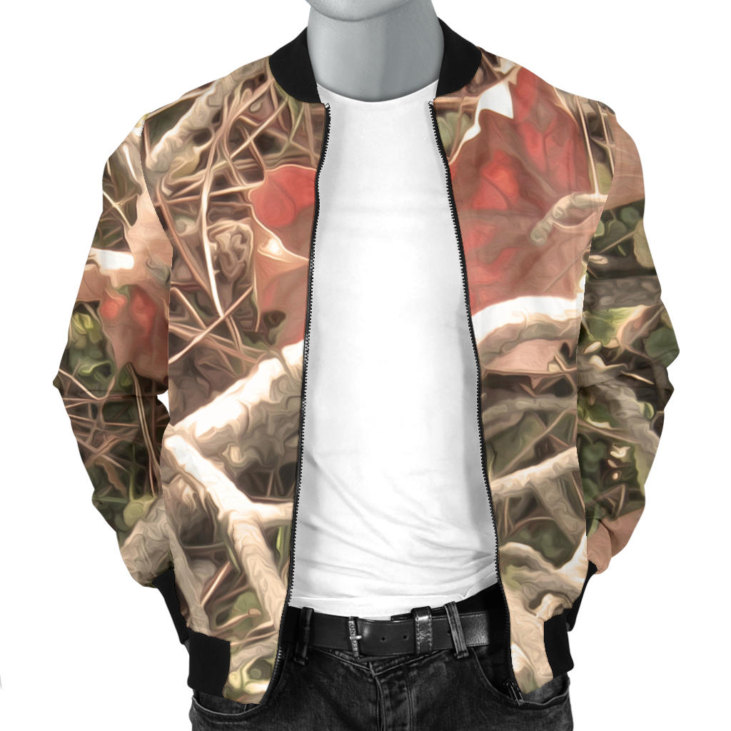 Camouflage Realistic Tree Authumn Print Men Bomber Jacket