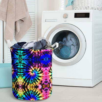 Tie Dye Rainbow Design Print Laundry Basket