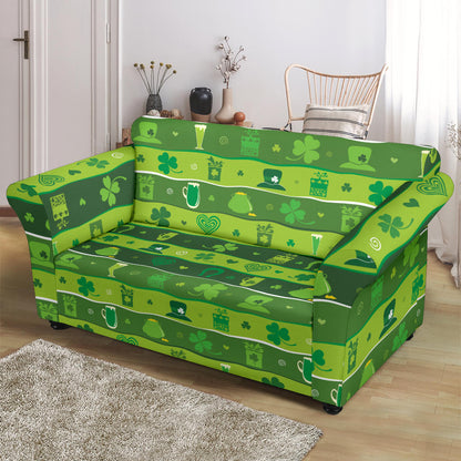 Shamrock Print Design LKS303 Loveseat Couch Slipcover