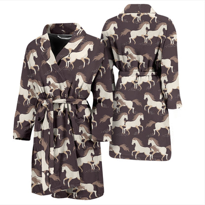 Horse Print Design LKS304 Men Bathrobe