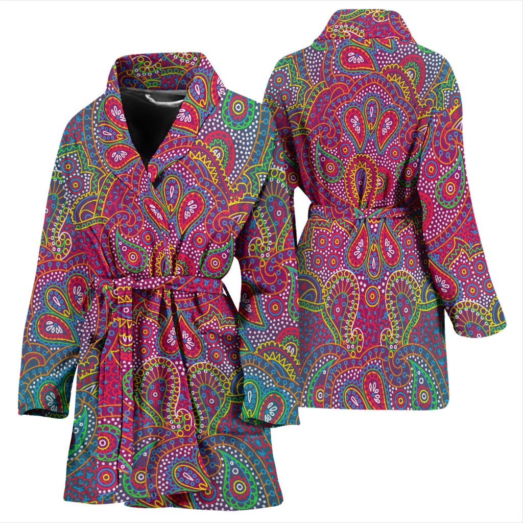 Boho Pattern Print Design 02 Women Bathrobe