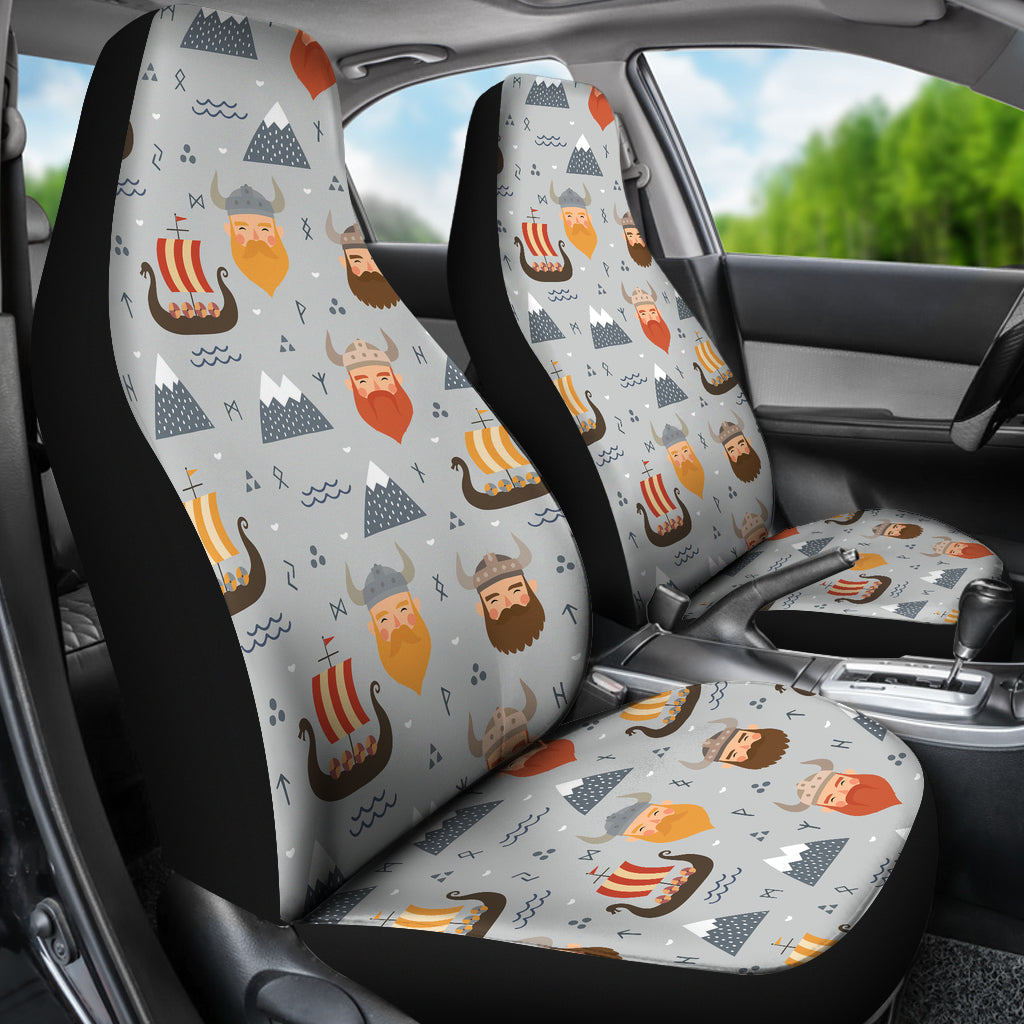 Vikings Print Design LKS307 Car Seat Covers