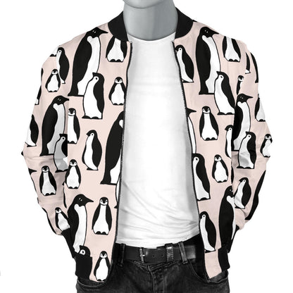 Penguin Themed Men Bomber Jacket