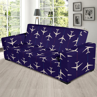 Airplane Pattern Print Design 03 Sofa Slipcover