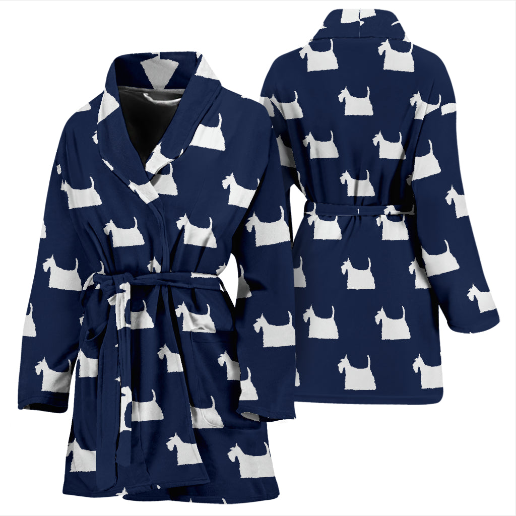 Scottish Terriers Print Design LKS303 Women Bathrobe