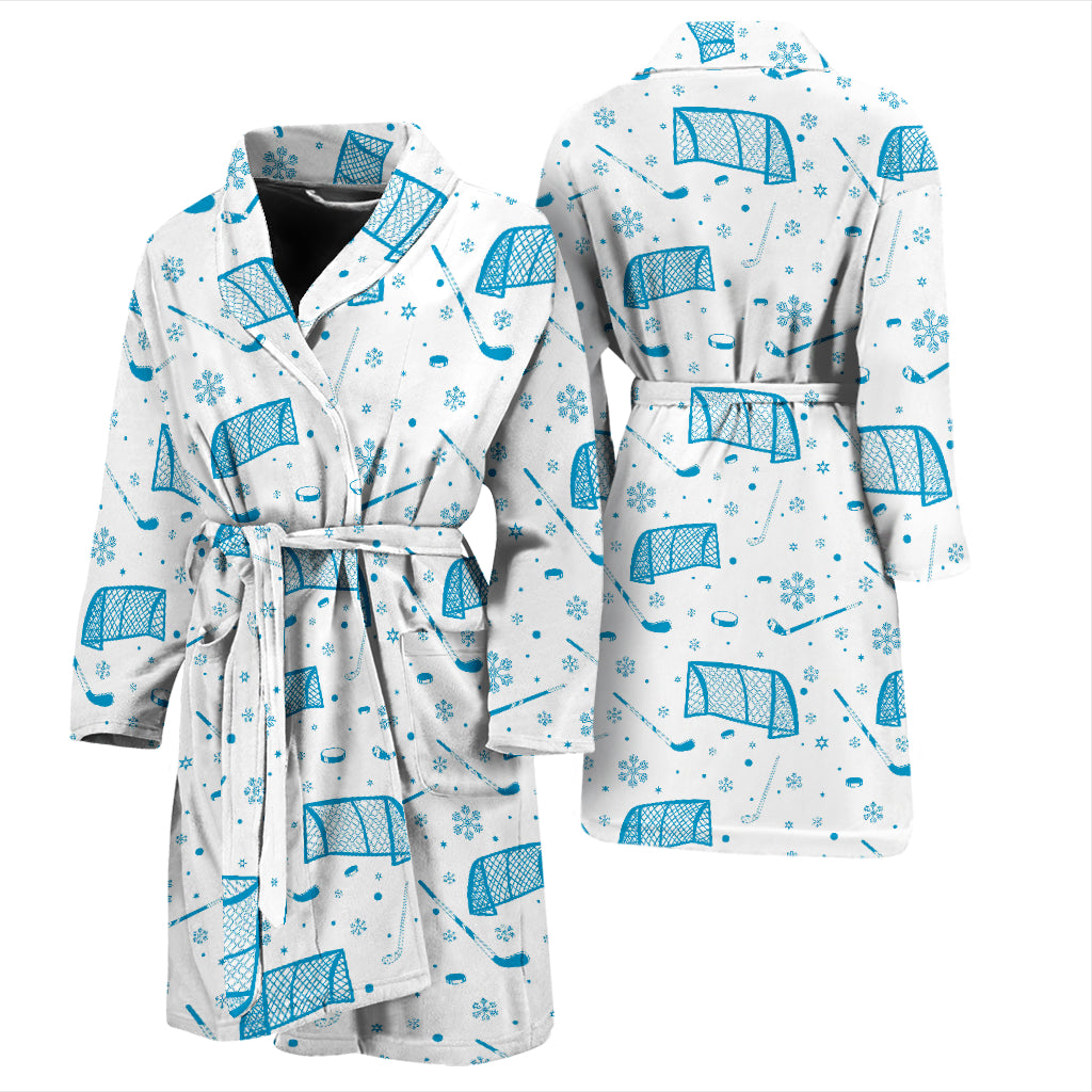 Hockey Print Design LKS303 Men Bathrobe