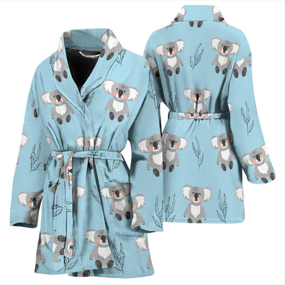 Koala Pattern Print Design 01 Women Bathrobe